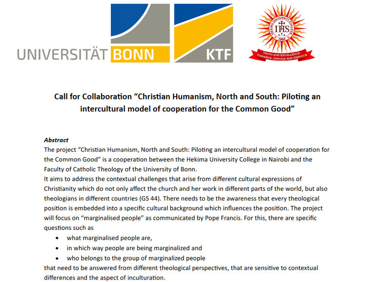 Call for Collaboration Christian Humanism North and South