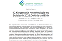 Call for Papers: 42. Kongress für Moraltheologie und Sozialethik 2025