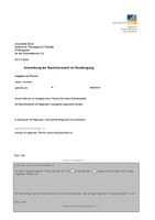 Anmeldeformular Bachelorarbeit