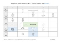 Stundenplan Katholische Religionslehre (Lehramt) Wintersemester 2024/25 (Stand 05.09.2024)