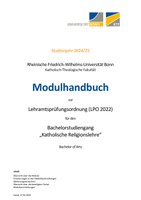 Modulhandbuch Katholische Religionslehre (Bachelor of Arts) Wintersemester 2024/25 und Sommersemester 2025