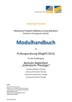 Modulhandbuch Bachelor Begleitfach PO 2015 Wintersemester 2023/24 und Sommersemester 2024 (Stand: 28.06.2022)