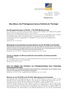 Allgemeine Beschlüsse des Prüfungsausschusses (PA MagTheol)