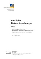 Änderung der Fakultätsordnung vom 17.01.2024