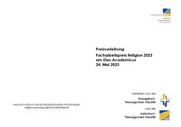 Programm Facharbeitspreis 2023